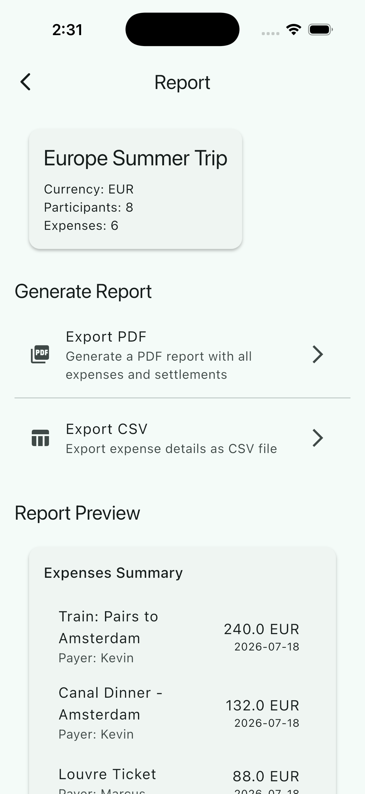 Splitways app screen showing Premium features including AI receipt fill and Group Pass